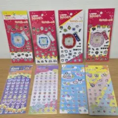 8枚セット☆たまごっち キラキラシール プチプチシール セリア