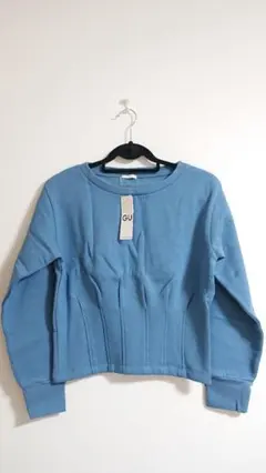 233.【新品タグ付】GU ウエストタックプルオーバー 長袖 67 BLUE Lのサムネイル