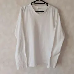 【TOMORROWLAND】 ホワイト Vネック長袖Tシャツ