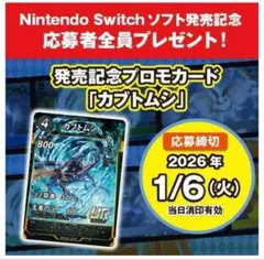 Nintendo Switch 蟲神器 アンケートはがき カブトムシ　UR