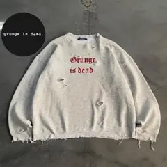 grunge is dead“ペイント“杢“wide boro sweat