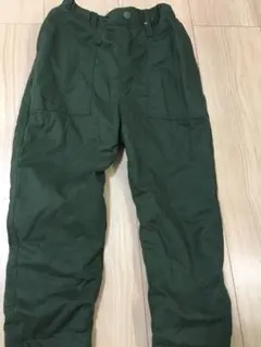 UNIQLO 裏起毛　キッズ 長ズボン 110cm オリーブグリーン