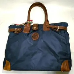 新品未使用タグ付 オロビアンコ トートバッグ 肩掛け可 A4可 紺色 ナイロン Orobianco（オロビアンコ） トートバッグ ハンドバッグ ネイビー