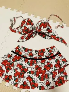 可愛い・いちご柄水着【日本製】