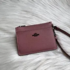 コーチ レザー IDケース ピンク カードケース コインケース 小銭入れ