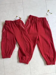 【新品未使用タグ付】MY LITTLE WONDER 赤スウェットパンツ セット