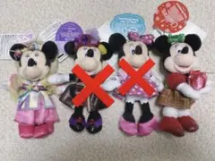 ミニーマウス　ぬいぐるみバッジ