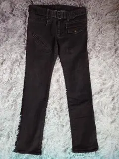NUMBER (N)INE ブラックバイカーデニム size 2×28のサムネイル