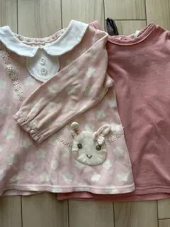 長袖95 100 coeur a coeurとbeeの2枚セット