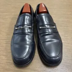 GUCCI ブルーレザーシルバーホースビットローファー size:7 1/2のサムネイル