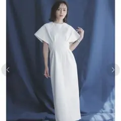 新品タグ付アニュアンス anuans フレアスリーブダンボールカットワンピースのサムネイル