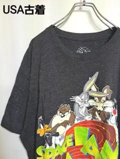海外古着　映画　スペースジャム　ルーニー・テューンズ　tシャツ　薄手　ドットのサムネイル
