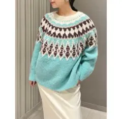 【未使用★】FRAY I.D♡アルパカシャギーフェアアイルニットプルオーバー