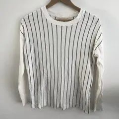 BEAMS HEART ストライプ長袖ニット