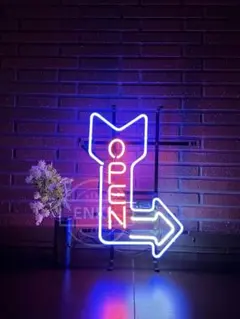 ​【自立可能】OPEN アローネオン管 店舗装飾・バー・カフェ