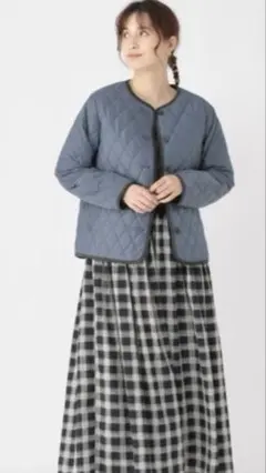 studio CLIP リバーシブルキルトブルゾン Mサイズ