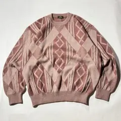 00s 3D design acryl knit sweater y2k