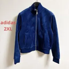 adidas ベルベット　トラックトップ　ベロア　トラックジャケット　ショート丈