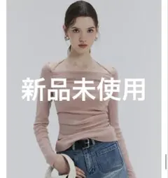 【新品未使用】EGGKA ワンショルダーホルターネックセーター