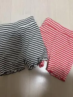ストライプ 半ズボン 2枚セット 半ズボン チノパン