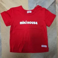 MIKI HOUSE 赤 ロゴ Tシャツ ミキハウス90 日本製 y55