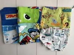 【新品未使用】巾着袋 コップ入れ　キャラクタータオルセット