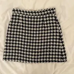 タイトスカート　千鳥柄