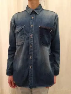 Johnbull　ジョンブル*ユーズドデニムシャツ　Sサイズのサムネイル