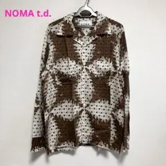 最終お値下げ【NOMA t.d.】フラワー総柄長袖シャツ メンズ　XL ブラウン