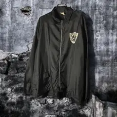 RAIDERS コーチジャケット ブラック USA製 American Spirit Wear×US/Raiders Patched Quilt-Lined Coach