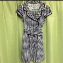 6月まで!美品♡Ank♡ギンガムチェックレースワンピース