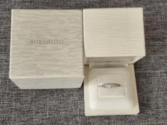美品!ミキモトMIKIMOTOダイヤモンドパヴェリングK18WG指輪1ct超