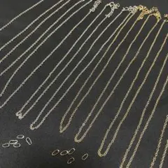 お得セット⭐️ネックレスパーツ　2色　10本　アジャスター　バチカン付き