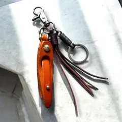 本革　キーリング　メンズ　キーケース　レザー　男前 アメカジ　ストラップ y