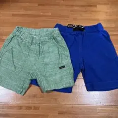 branshes ブランシェス ハーフパンツ 2枚セット 100cm 緑 青