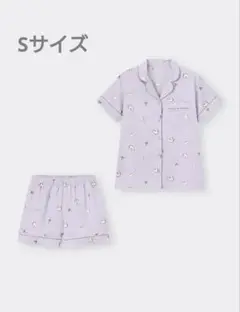 GU　ジーユー　サテンパジャマ　キャット　Sサイズ