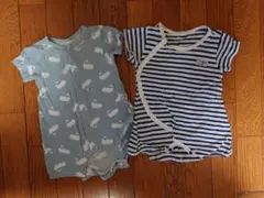 クジラ柄ロンパース 60-70cm