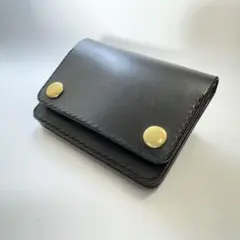 【本革】トラッカーウォレット　ショート　ブラック　メンズ　財布　二つ折り