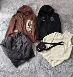 本日限定！メンズ（男女兼用）パーカーアウター4点まとめ売り