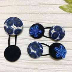 お買い得♡お揃い　コーデュロイリバティ　お花モチーフ付　くるみボタン　3個セット