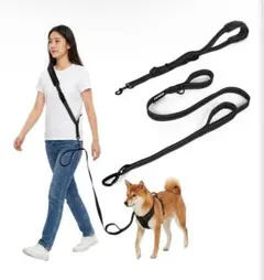 【新品】両手が使えるショルダーリード 犬用 肩掛け 長短の持ち手のサムネイル