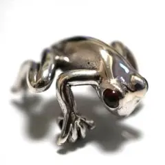 カエル シルバー925リング アクアマリン silver - メルカリ