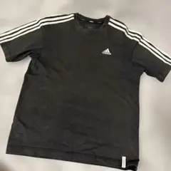 adidas ブラック Tシャツ 3本ライン