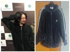 adidas ベロア トラックジャケット 90s 常田大希着用似 ブラック