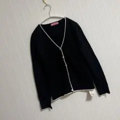 黒カーディガンMサイズ　キラキラハートボタン新品タグ付き