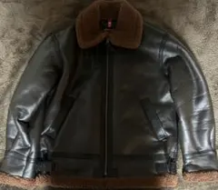 ALPHA レザー ボアフライトジャケット M