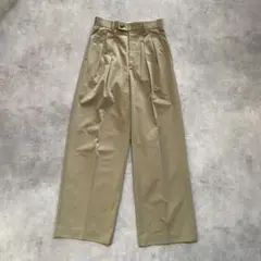 MACPHEE マカフィー 2タックワイドパンツ センタープレス