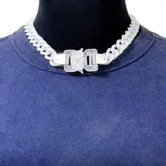 アクリルネックレス ローラーコースターバックル 半透明 全長45cm 6a