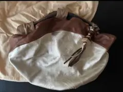 LOEWE ハンドバッグ レザー ブラウン ゴールドのサムネイル