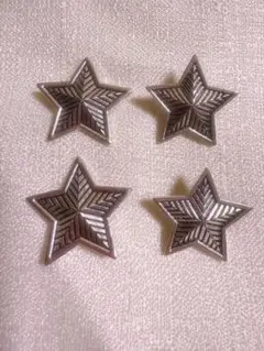 星型コンチョボタン 4個セット 約3cm